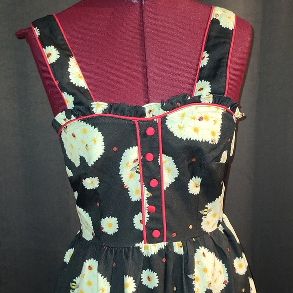 Voodoo Vixen Summer Retro Dress S/M - Picture 2 of 7